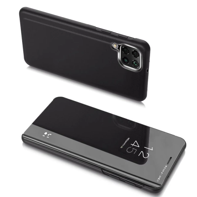 Clear View Case Flip Cover für Samsung Galaxy M53 5G schwarz
