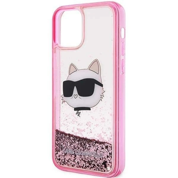 Захисний чохол для телефону Karl Lagerfeld KLHCP12MLNCHCP для Apple iPhone 12 /12 Pro 6.1" pink/pink hardcase Glitter Choupette Head