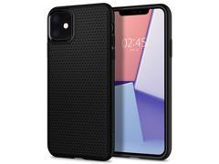 Etui Spigen Liquid Air für Apple iPhone 11 Mattschwarz