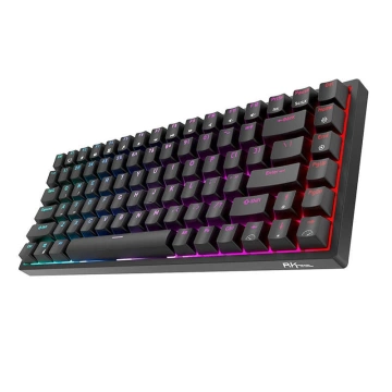 Royal Kludge RK84 RGB mechanische Tastatur, roter Schalter (schwarz)