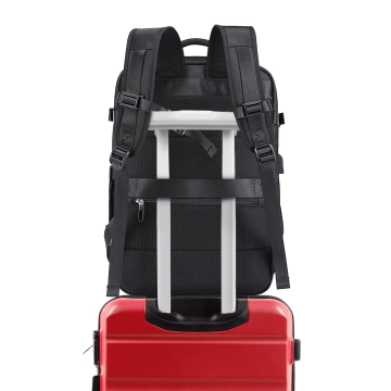 Водонепроникний рюкзак Bange для ноутбука 15.6", city traveler, 45х30х16 см, для роботи, літака, чоловічий, жіночий, з USB портом Чорний