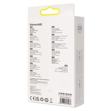 Rýchlonabíjací kábel Baseus Glimmer Series USB-A – USB-C 100W 480Mbps 2m čierny