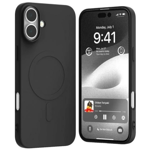 Mercury MagSafe Semi-Silicone Case for iPhone 16 Plus 6.7" Black