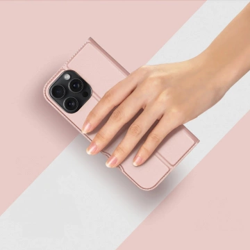 Захисний чохол Dux Ducis Skin Pro рожевого кольору з відкидною кришкою для iPhone 16 Pro Max