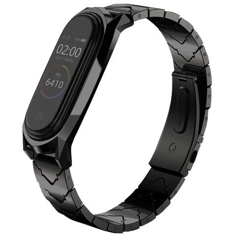 Браслет V-Style GT band Mijobs для Xiaomi Mi Band 3/4 чорний