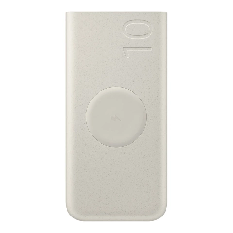 Powerbank Samsung EB-U2510XUEGEU indukcyjny 10000 mAh 2x USB-C 25W SFC - beżowy