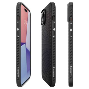 Case for iPhone 15 Plus Spigen Liquid Air Case, housing, protective back, Matte Black