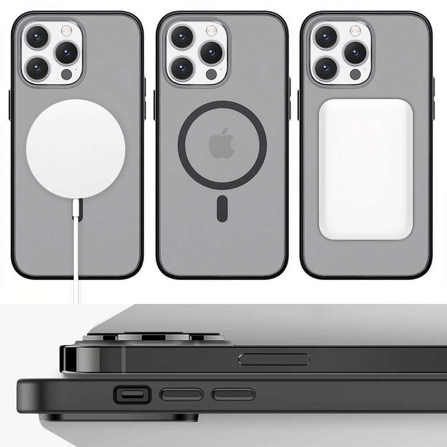 Alogy MagMat matné pouzdro na telefon pro MagSafe ochranný kryt pro Apple iPhone 14 Pro Max Black