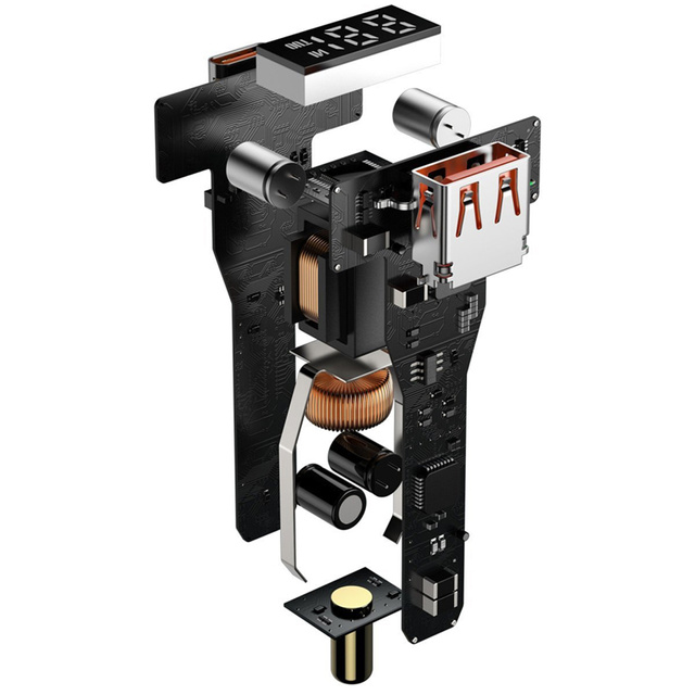 Baseus Superme USB Type C 100W PPS QC PD car charger Black