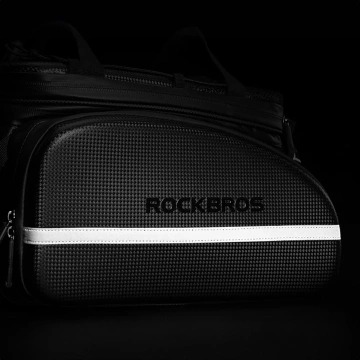 Taška na kolo Rockbros A6-6 do kufru, 35 l, s vyklápěcími kapsami - černá