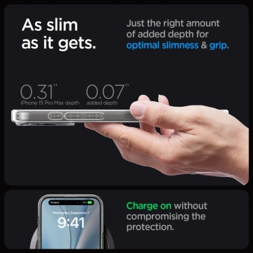 Etui Spigen Ultra Hybrid Mag MagSafe pro iPhone 15 Pro Max Carbon Fiber