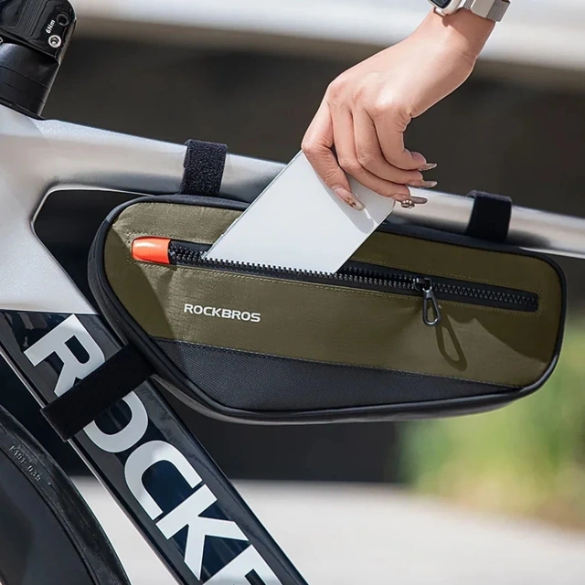 Rockbros 30120079001 Fahrradtasche für 1,7 l Rahmen – Grün und Schwarz