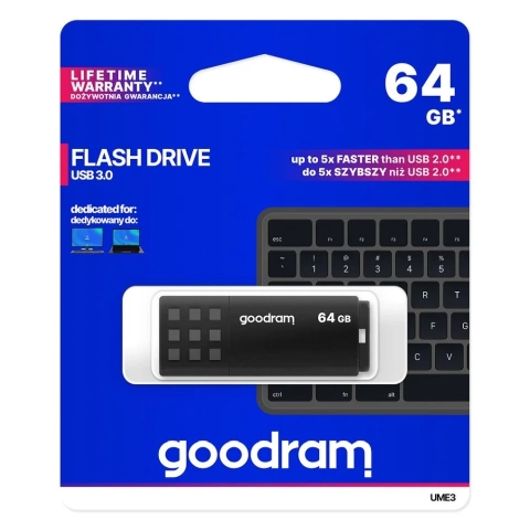 Portable memory type pendrive GOODRAM UME3 64GB USB 3.2