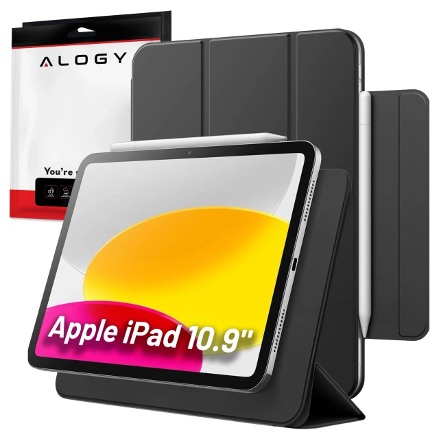 Etui magnetyczne 360 do Apple iPad 10 10.9” 2022 / iPad 11 A16 11” 2025 Alogy Magnetic 360 Case obudowa ochronna na tablet Czarne