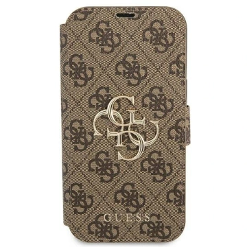 Etui Guess GUBKP13X4GMGBR do Apple iPhone 13 Pro Max 6,7" brązowy/hnedá kniha 4G Big Metal Logo