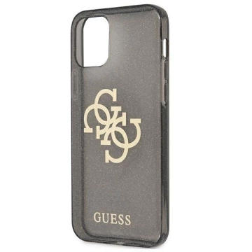 Guess GUHCP12LPCUGL4GBK iPhone 12 Pro Max 6,7" czarny/schwarz Hartschale Glitter 4G Big Logo