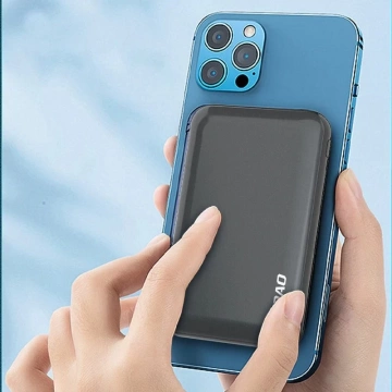Dudao TGK1 power banka s bezdrôtovou nabíjačkou 15W 10000mAh tmavomodrá (TGK1-tmavomodrá)