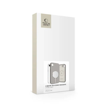 Silikonový kryt Etui Tech-Protect MagSafe pro iPhone 16e, šedý