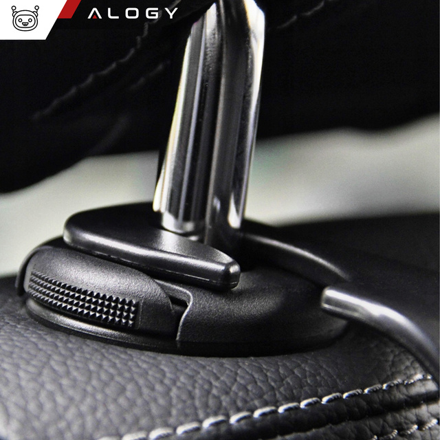 2x Kleiderbügelhalter Autohaken für Sitzkopfstütze Auto Organizer Haken Alogy Car Schwarz