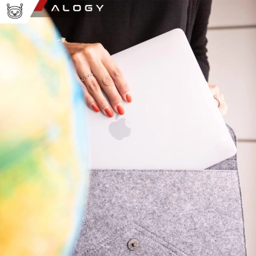 Etui ochronne do Apple Macbook Pro 14 - M1/M2/M3/M4 2021-2024 Alogy AirGuard™ Elastyczna obudowa bez odcisków palców Matowa Przezroczysta Biel