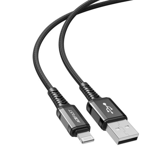 Acefast kabel MFI USB - Lightning 1,2m, 2,4A černý (C1-02 černý)