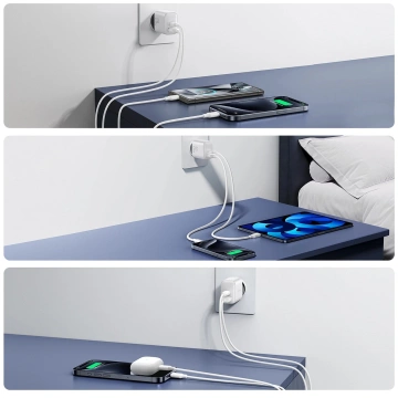 Joyroom Charger USB-C / USB-A 20W PD / QC 3.0 - White