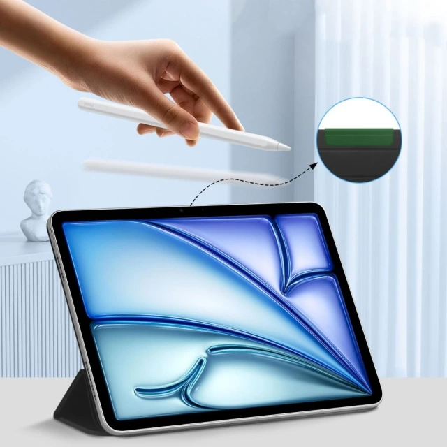 Magnetické puzdro Etui Smartcase pre Apple iPad Air 10.9 4. 5. 2020-2022 / 11. 6. 2024 čierne