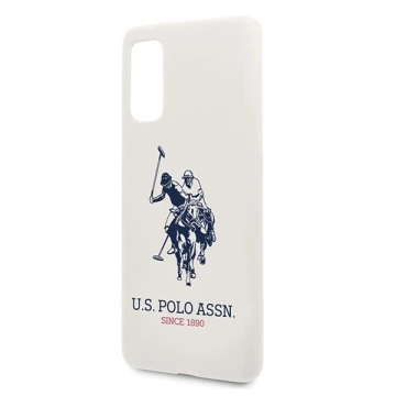 US Polo Silicone Collection phone case for Samsung Galaxy S20 white/white