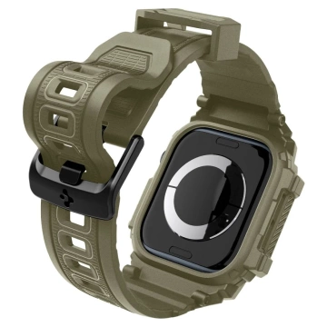 Hülle mit Armband für Apple Watch 10 (46 mm) Vintage Khaki Spigen Rugged Armor Pro