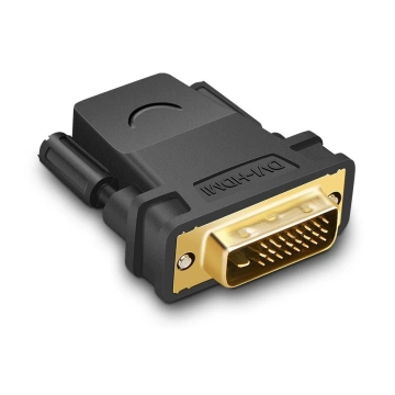 Адаптер UGREEN HDMI (гніздо) - DVI 24 1 (гніздо) FHD 60 Гц чорний (20124)