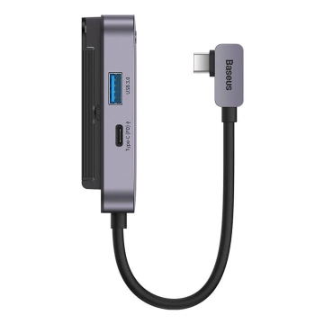 Концентратор 6 в 1 Baseus PadJoy Series USB-C до USB 3.0 HDMI USB-C PD jack 3,5 мм SD/TF (szary)