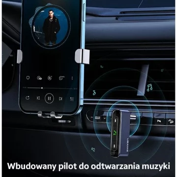 USAMS audio adaptér Bluetooth 5.0 - jack 3,5 mm szary/sivý SJ519JSQ01 (US-SJ519)