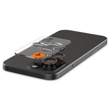 Spigen Optik Pro Glas.TR ”EZ FIT” Camera Protector 2 шт. для iPhone 16 Pro / Pro Max Desert Titanium