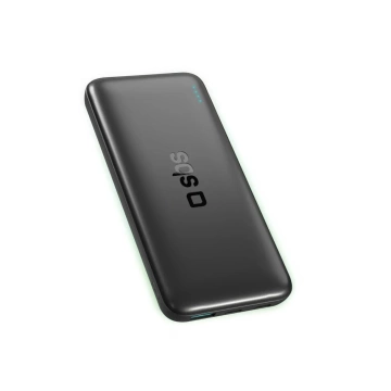 Powerbank SBS Infinity 10000mAh 10W LiFePO₄ USB-C USB-A Czarny