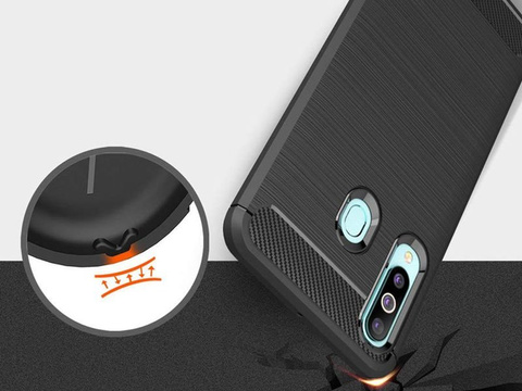 Puzdro Alogy Rugged Armor pre Samsung Galaxy A60 / M40 čierne.Tvrdené sklo