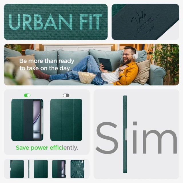 Etui Spigen Urban Fit для Apple iPad Air 10.9 4 / 5 / 2020-2022 / 11 6 / 2024 Midnight Green