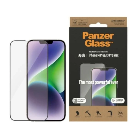 Tempered Glass for iPhone 14 Plus PanzerGlass Ultra-Wide Fit EasyAligner