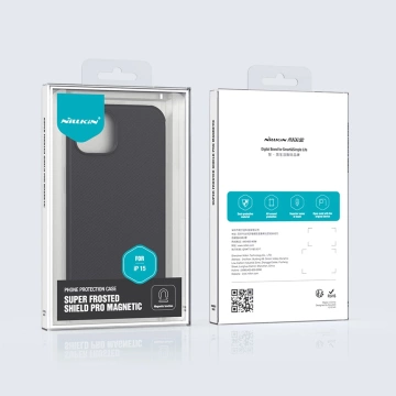 Magnetické puzdro Nillkin Super Frosted Shield Pro pre iPhone 15 - čierne