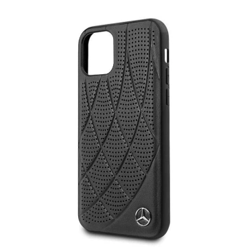 Ochranné puzdro Mercedes MEHCP12SDIQBK pre Apple iPhone 12 Mini 5,4" čierne/čierne pevné puzdro Bow Line