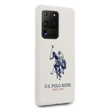 US Polo Silicone Collection Samsung Galaxy S20 Ultra phone case white/white