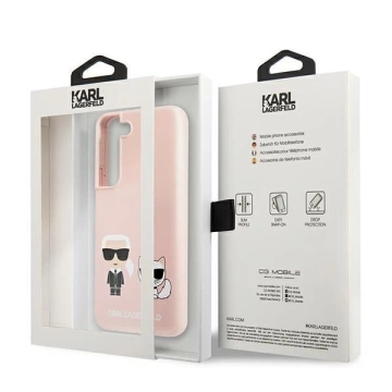 Karl Lagerfeld KLHCS22MSSKCI S22 S906 жорсткий чохол світло-рожевий / світло-рожевий Silicone Ikonik Karl