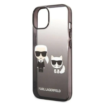 Protective phone case Karl Lagerfeld KLHCP14LTGKCK for Apple iPhone 14 Pro 6.1" hardcase black/black Gradient Ikonik Karl