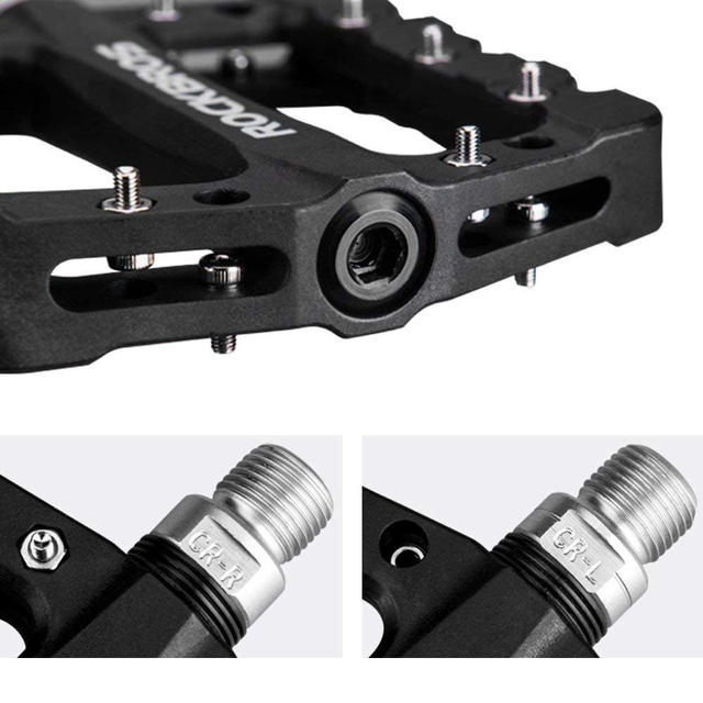 RockBros 2017-12CBK platform bike pedals nylon Black