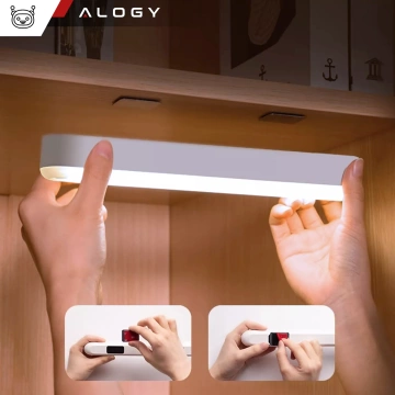 Alogy Sensor Lamp Night Light with Motion Sensor 26cm Magnetic Desk Cabinet Lamp White