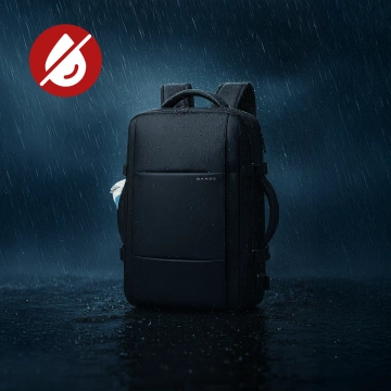 Cestovní batoh Bange BackPack business rozšiřitelný batoh Prostorná taška na 17,3" notebook s USB portem Černá