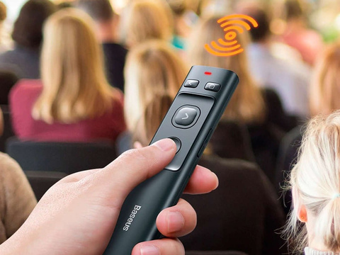 Baseus Orange Dot Multifunktions-Fernbedienung mit Laserpointer Grau
