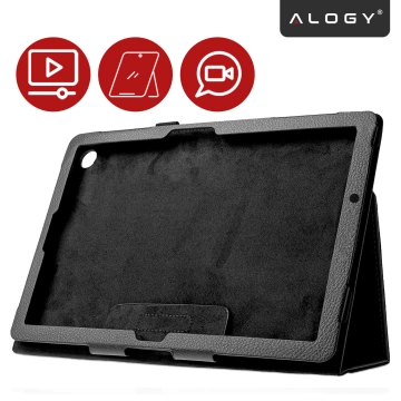 Etui do Samsung Galaxy Tab A9+ 11" (2023) X210/X215/X216, Składany Pokrowiec z Klapką i Funkcją Podstawki, Ochronna Obudowa, Alogy BookCase™ – Czarne