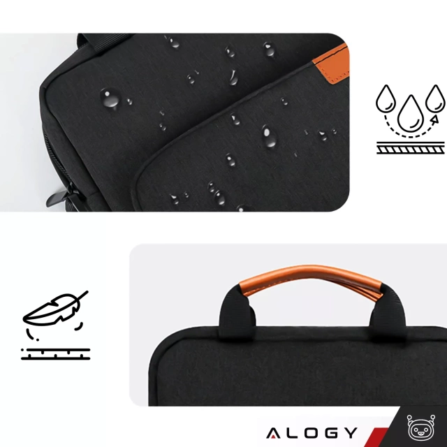 Laptop/ iPad Pro Air/ Tablet Bag 11-13 inch Men's Women's Unisex Shoulder Strap Case Cover Alogy Pouch Black