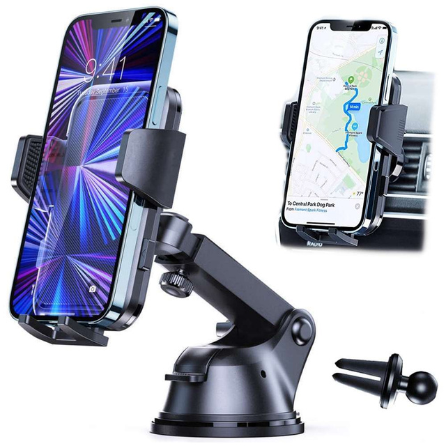 Автомобільний тримач Alogy 2 в 1 для лобового скла для решітки приладової панелі Органайзер