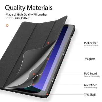 Dux Ducis Domo flip and smart sleep case для Samsung Galaxy Tab S9 - чорний
